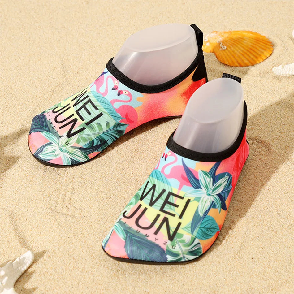 Children Beach Shoes Baby Soft Floor Indoor Slipper Snorkeling Swim Socks Boys And Girls Anti-Slip Home Barefoot Kids Slippers