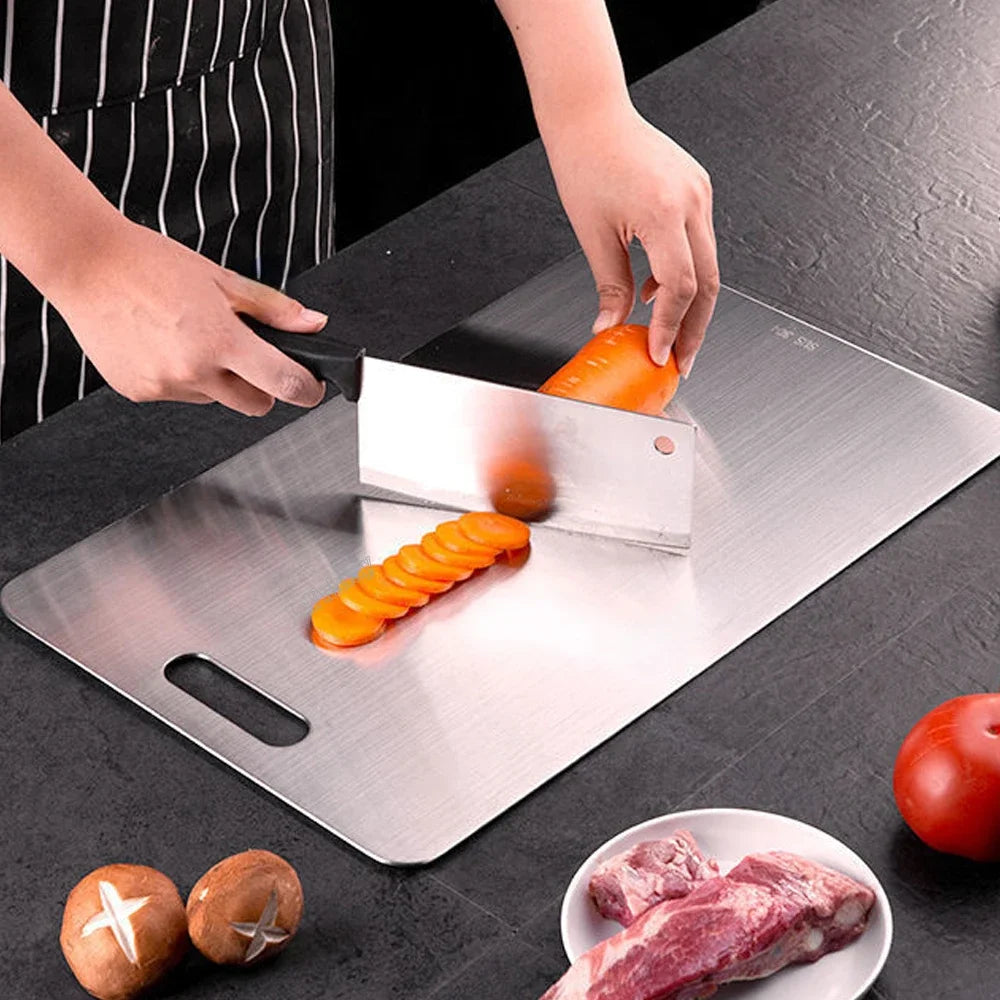 InoxCut - Planche de Cuisine Multifonction en Acier Inoxydable